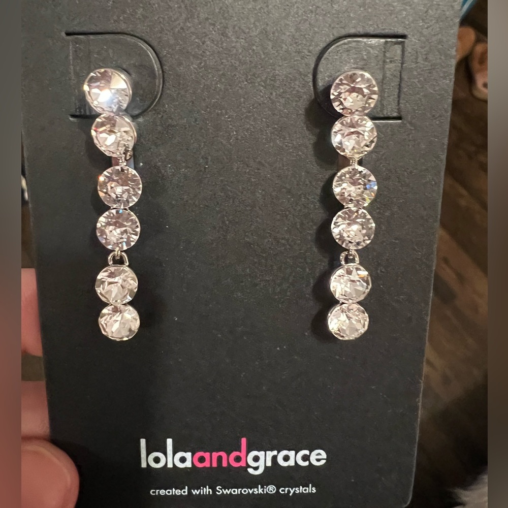 LOLA and Grace earrings Swaraoski crystal stones